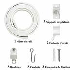 Rail flexible rideau