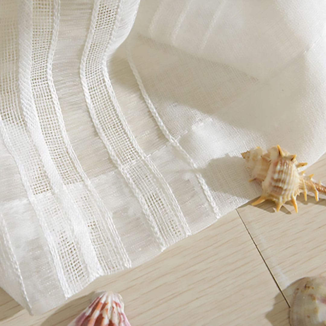 Rideaux blanc coton Veloria