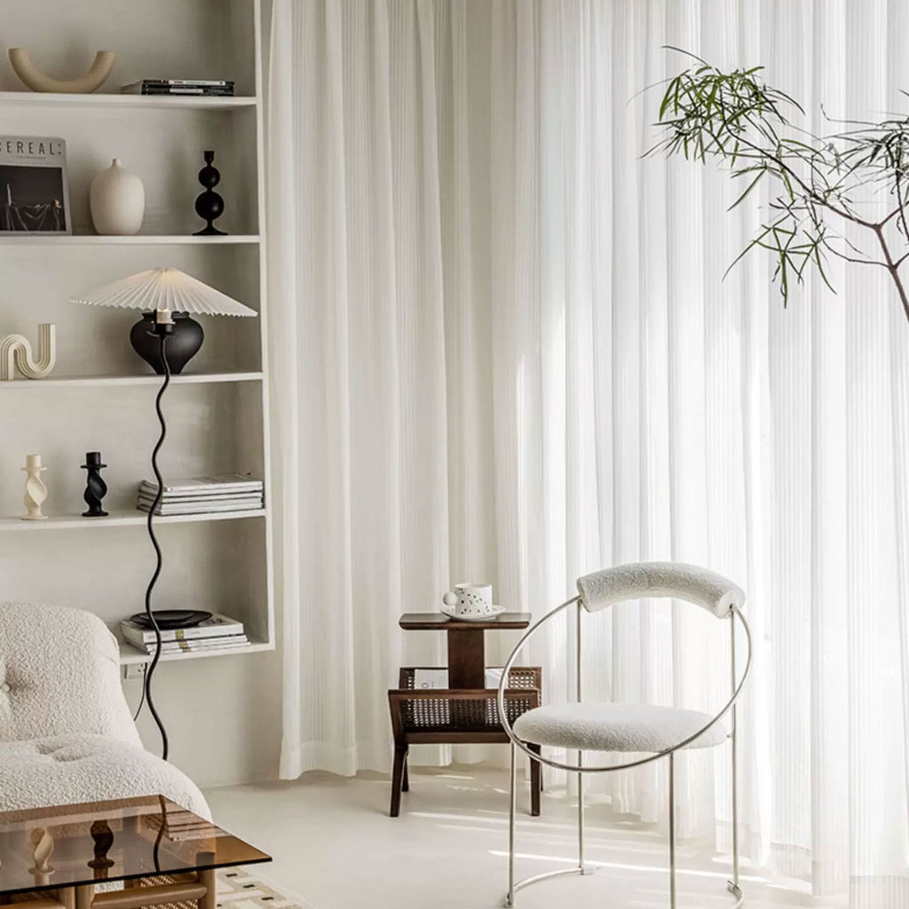 Rideau voilage blanc moderne Veloria