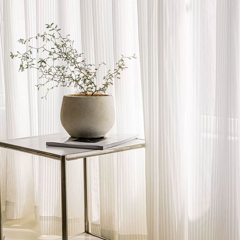 Rideau voilage blanc moderne Veloria