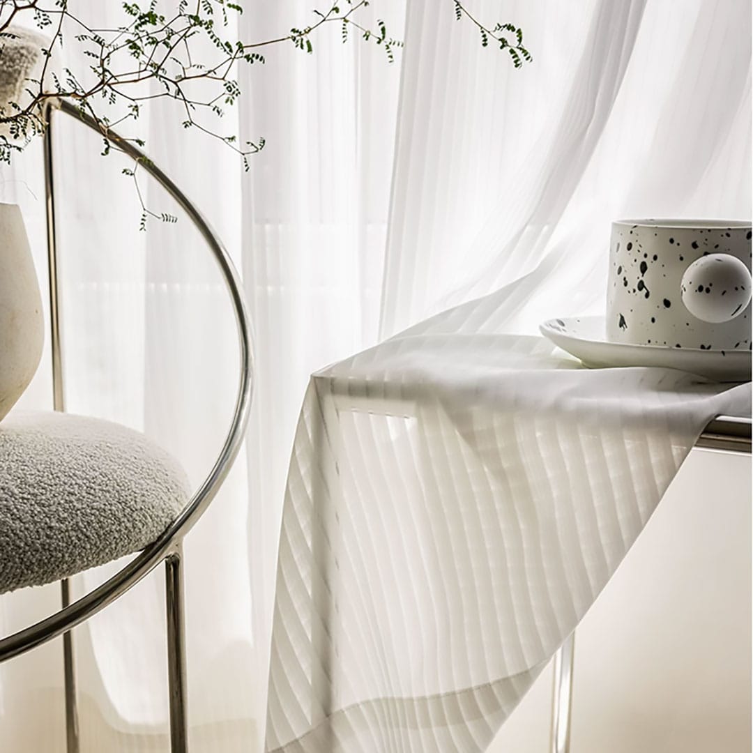 Rideau voilage blanc moderne Veloria