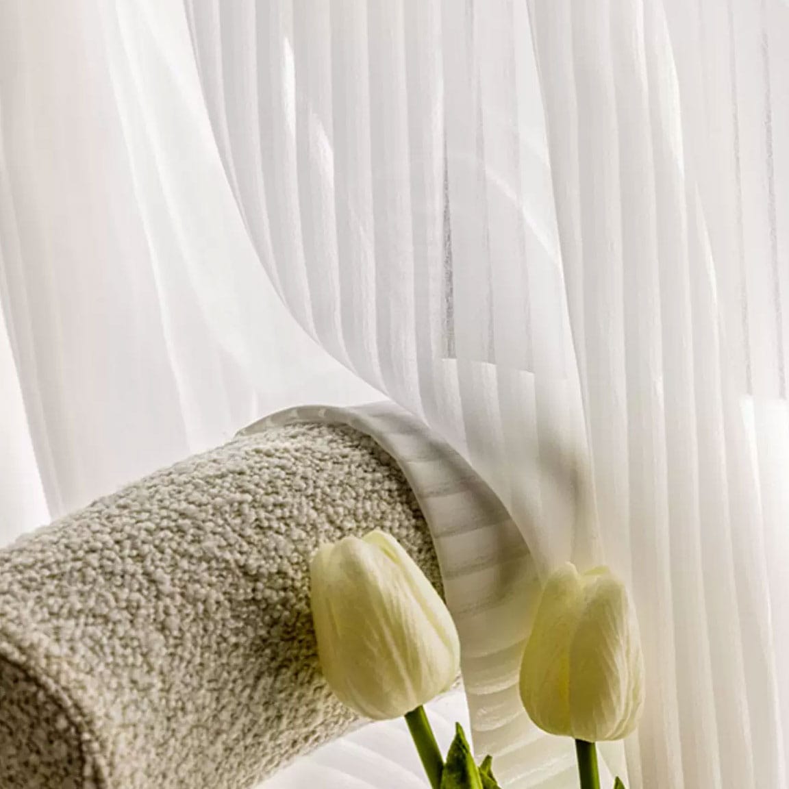 Rideau voilage blanc moderne Veloria