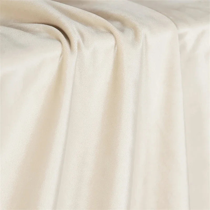 Rideau velours beige