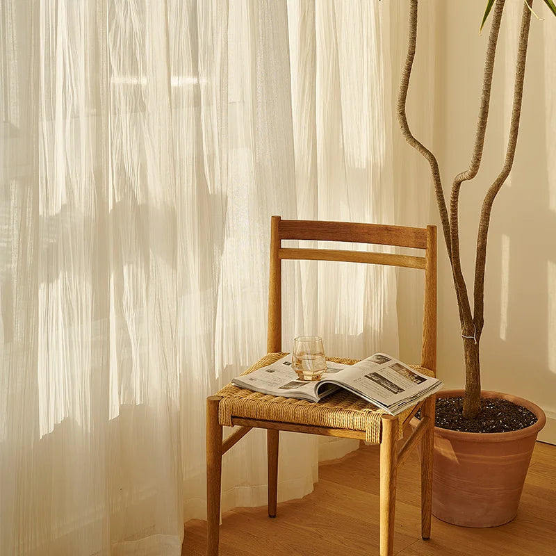 Rideau effet lin beige
