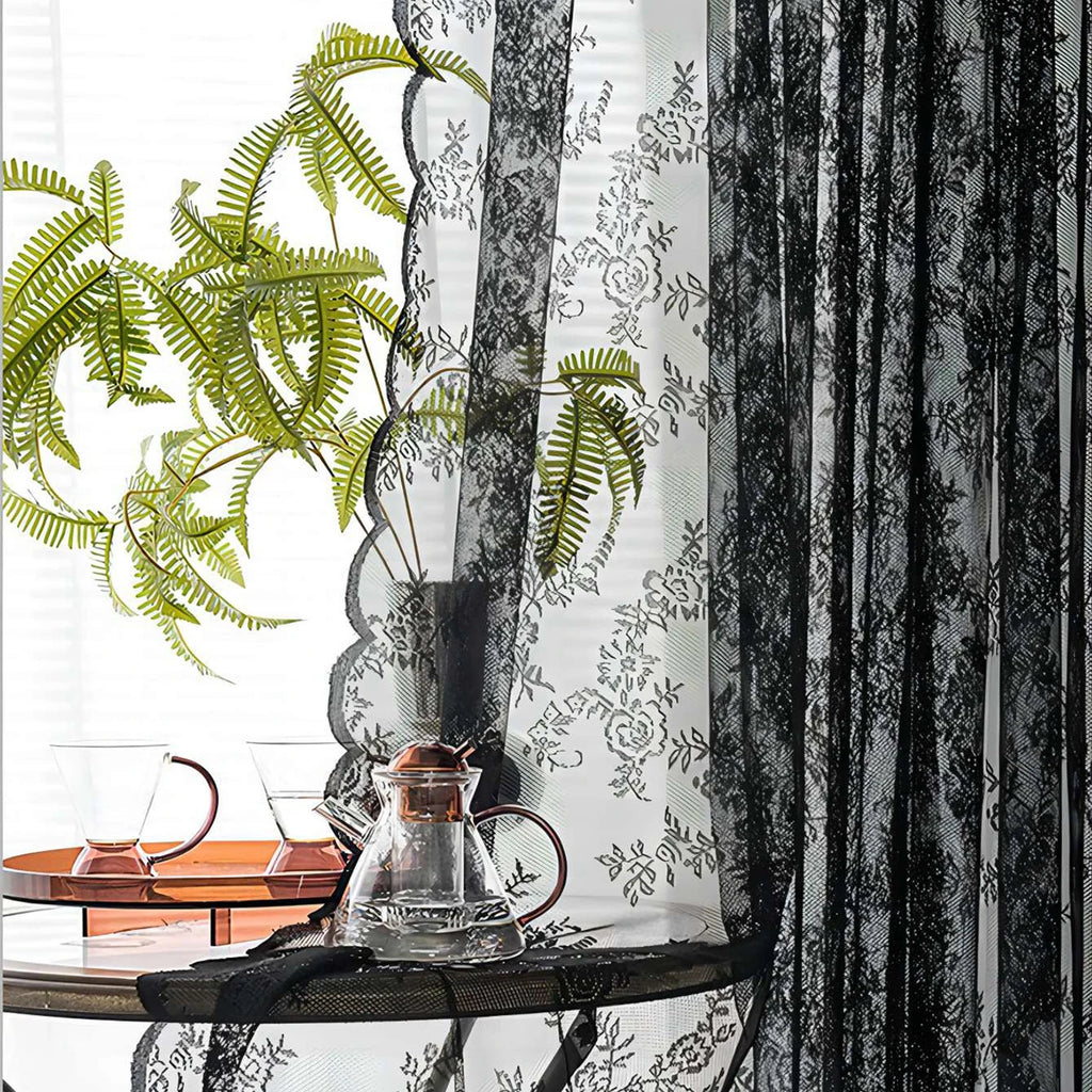 Rideau dentelle romantique