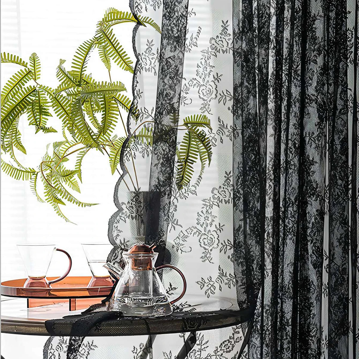 Rideau dentelle romantique
