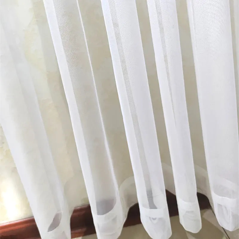 Rideau gaze de coton blanc Veloria