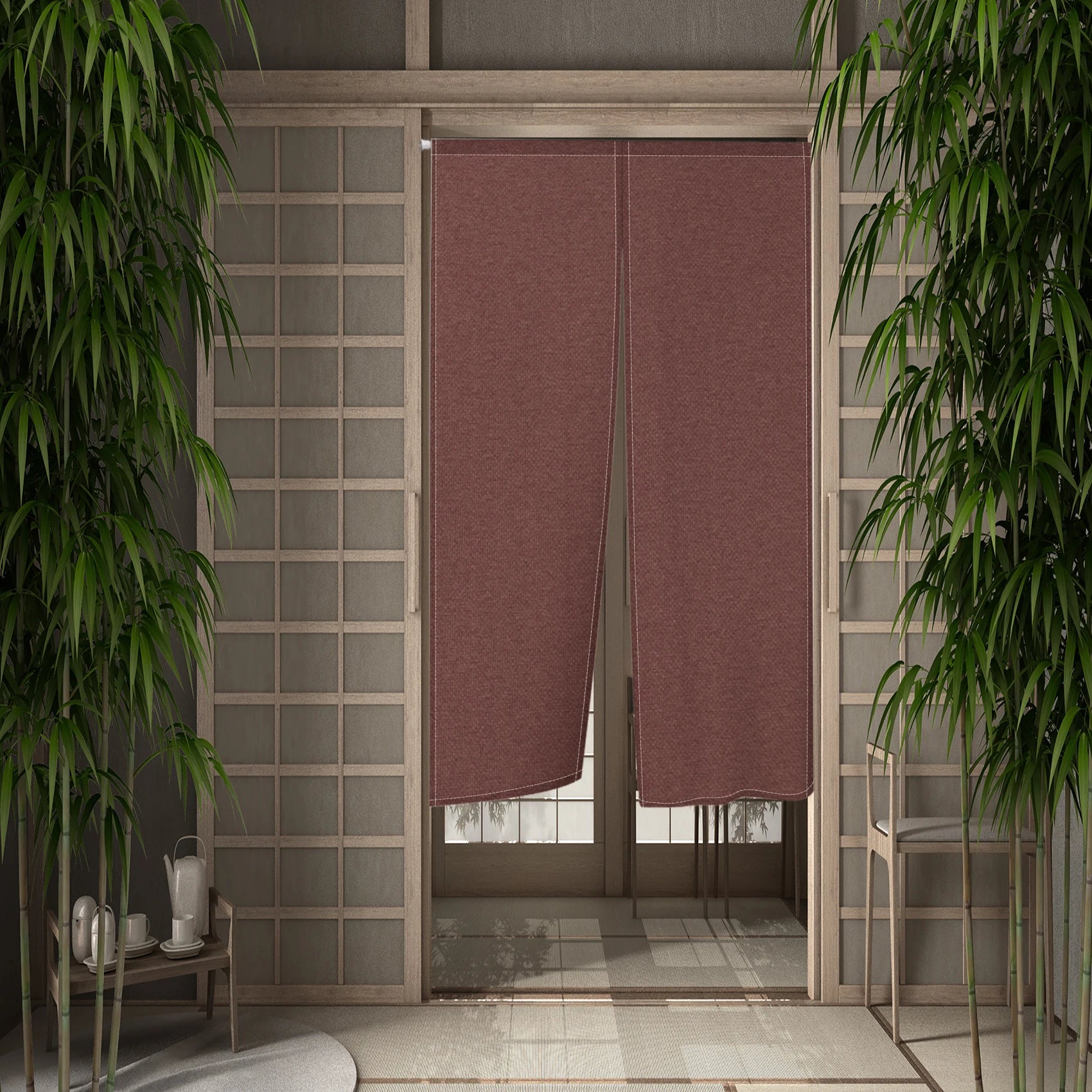Rideau porte japonais