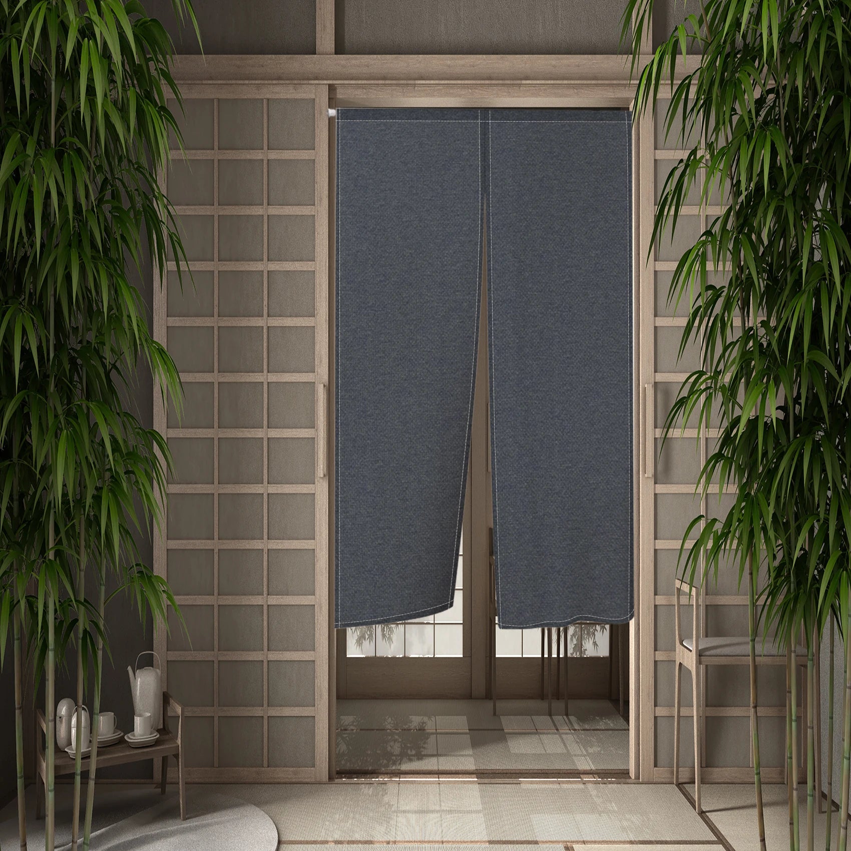 Rideau porte japonais