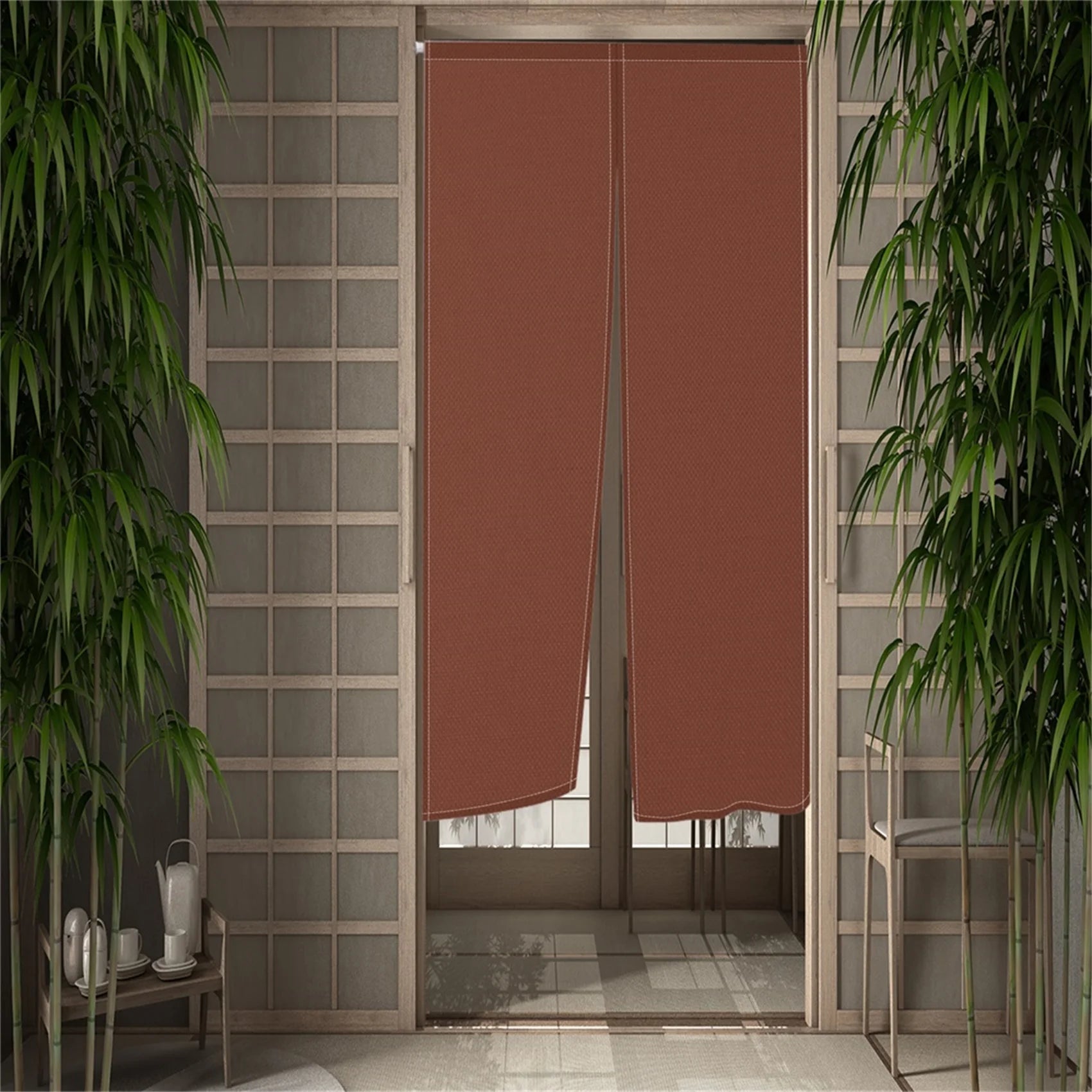 Rideau porte japonais
