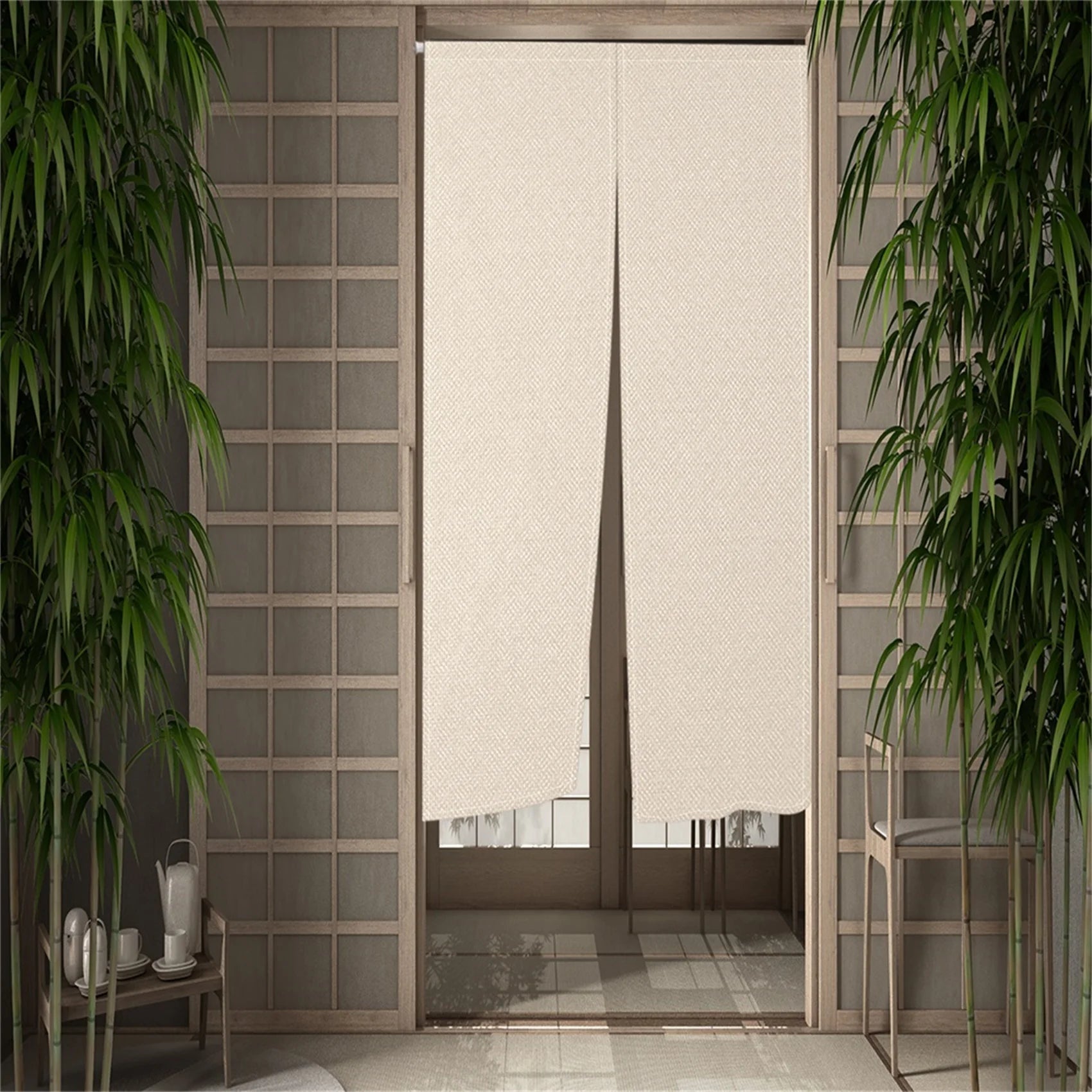 Rideau porte japonais