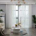 Rideau effet lin blanc