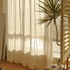 Rideau effet lin beige