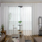 Rideau gaze de coton blanc Veloria