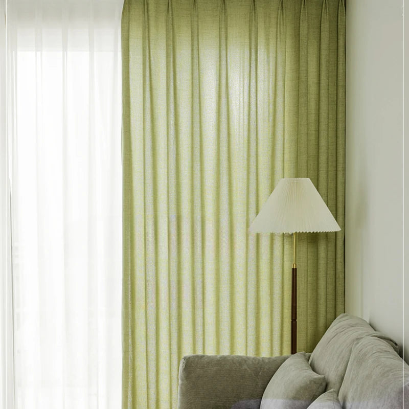 Rideau couleur effet lin