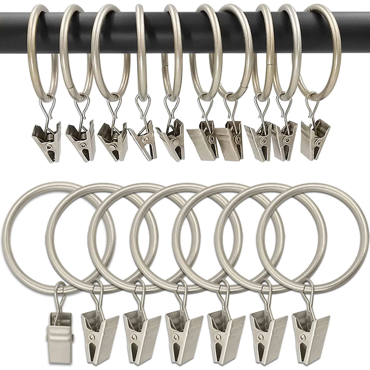 Anneaux clips pour rideaux