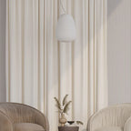 Rideau beige salon Veloria