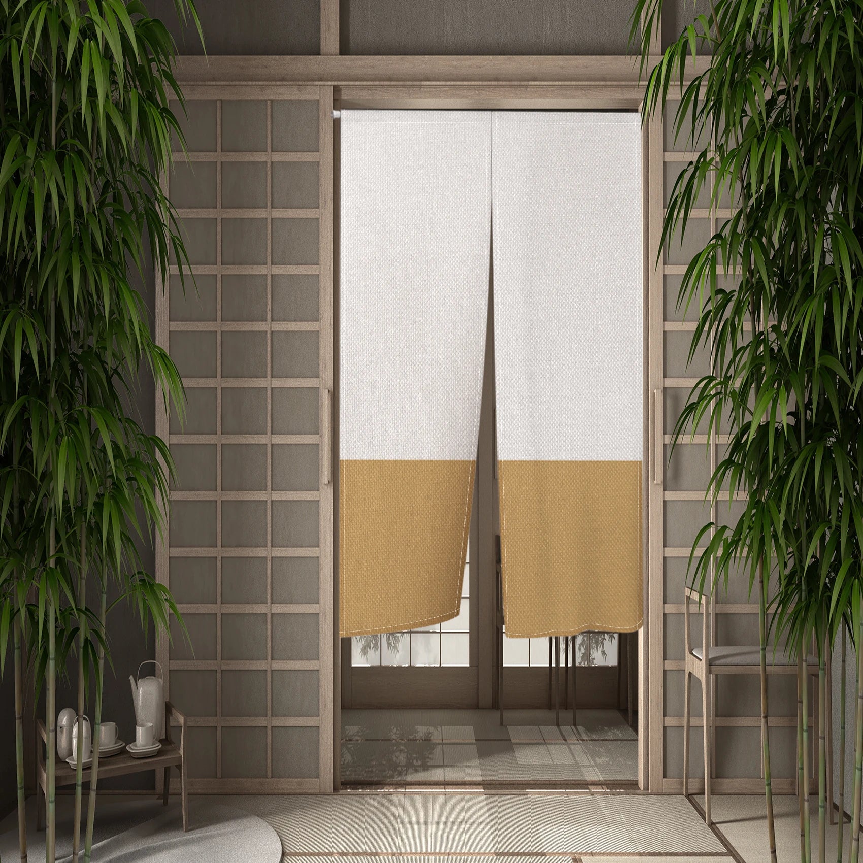 Rideau porte japonais