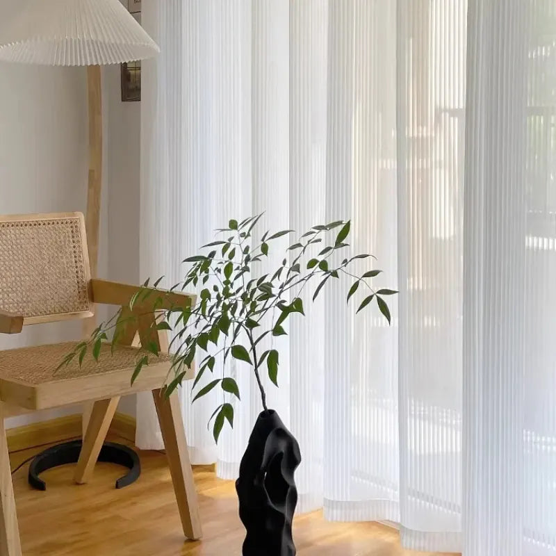 Rideau voilage blanc moderne Veloria