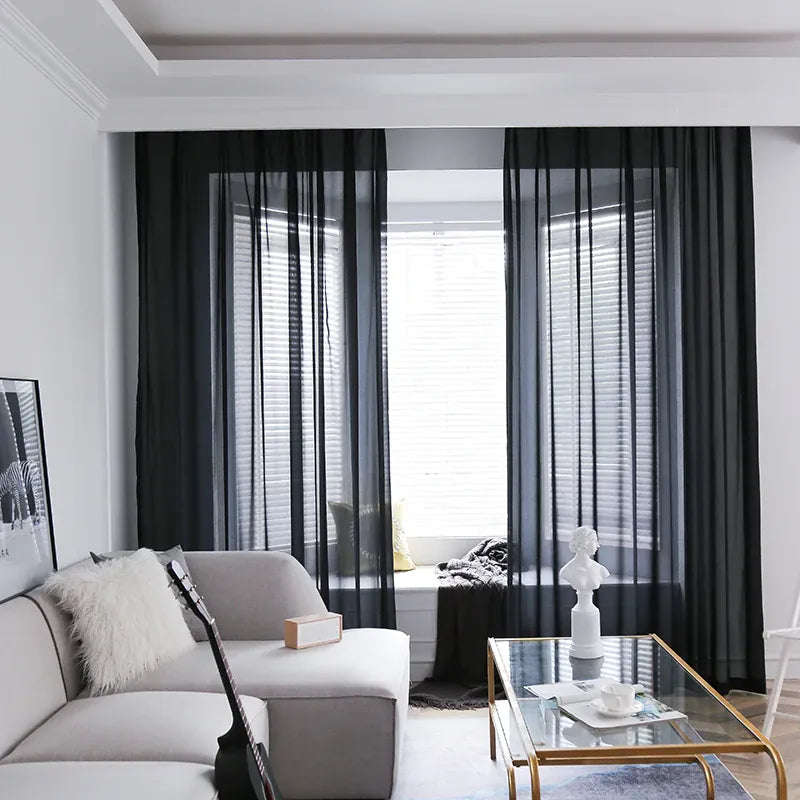 Rideau voilage noir Veloria
