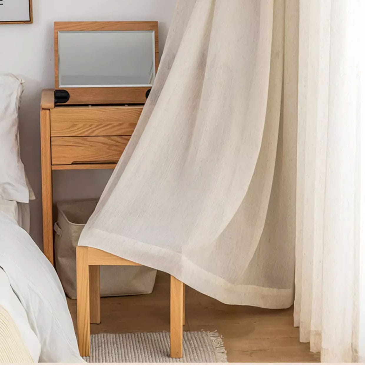 Rideau voilage beige Veloria