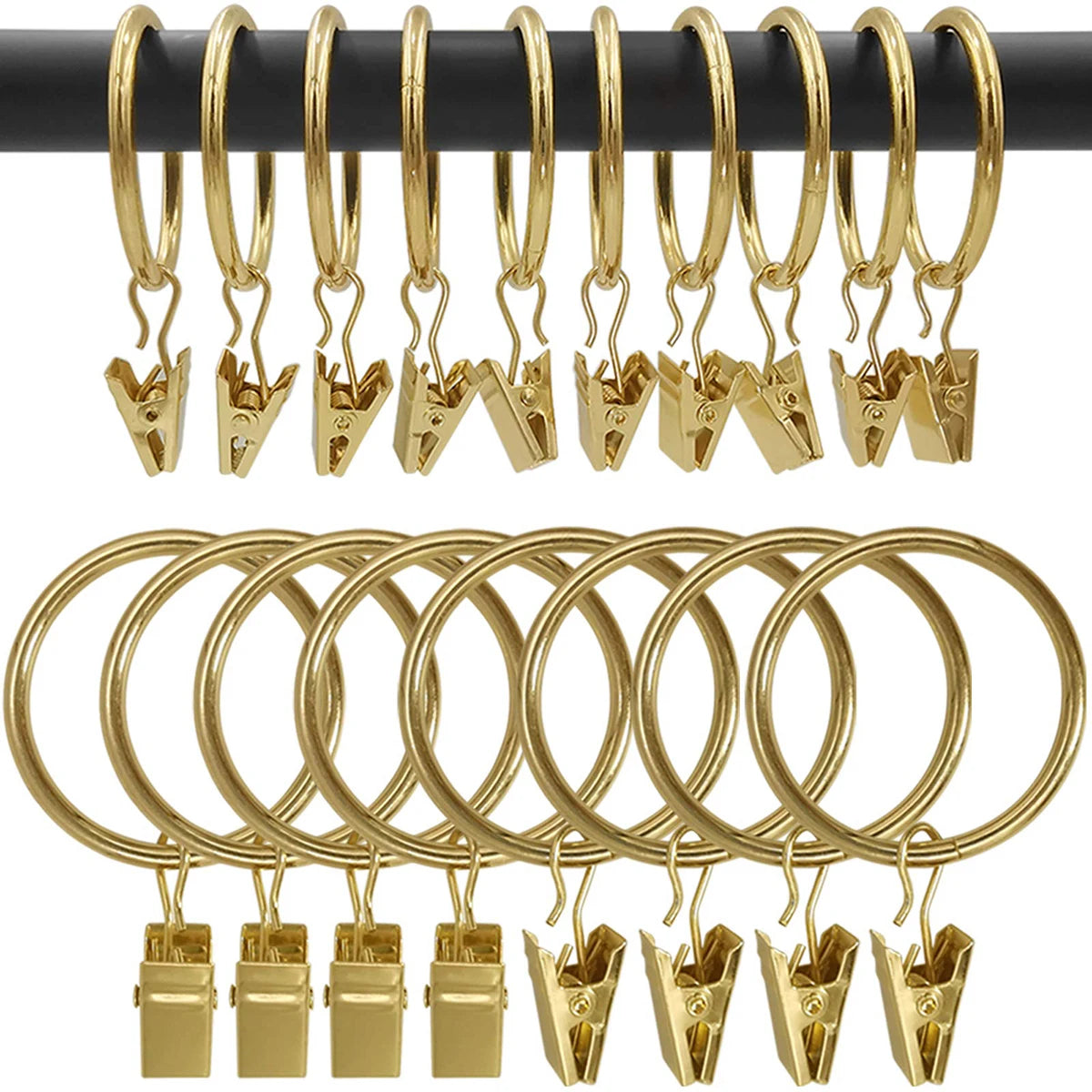 Anneaux clips pour rideaux