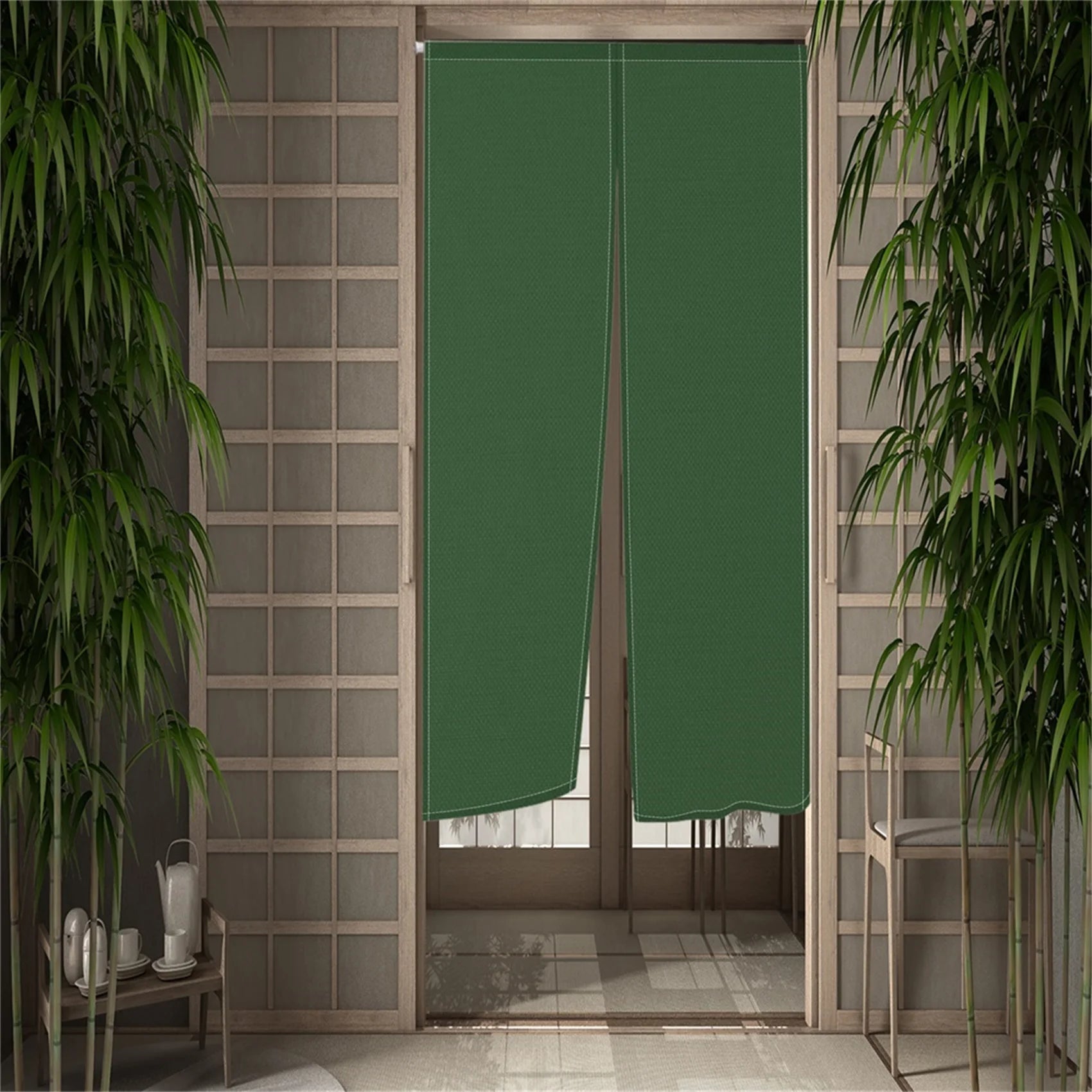 Rideau porte japonais