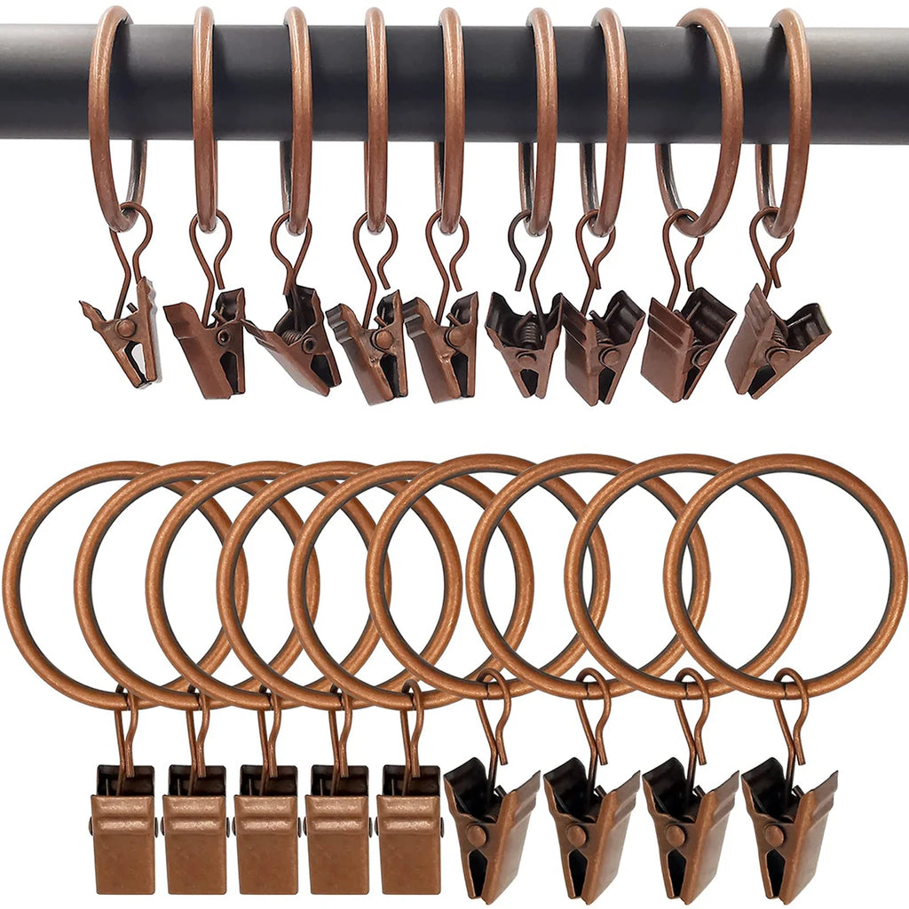 Anneaux clips pour rideaux