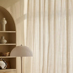 Rideau effet lin beige