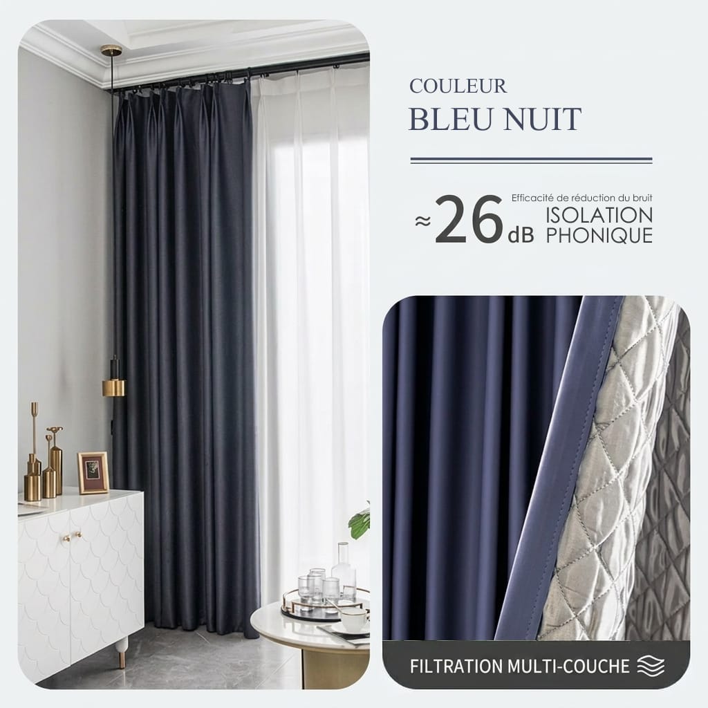 Rideau occultant phonique thermique Veloria