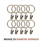 Anneaux pinces pour rideaux