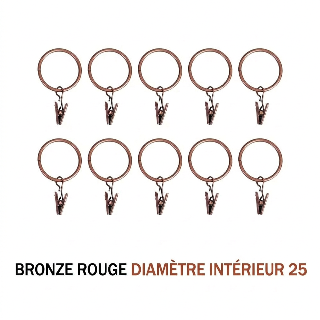 Anneaux pinces pour rideaux
