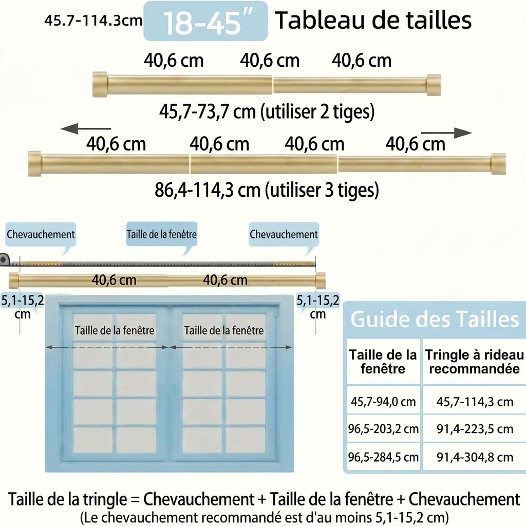 Tringle rideau doré