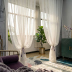 Rideau gaze de coton blanc Veloria
