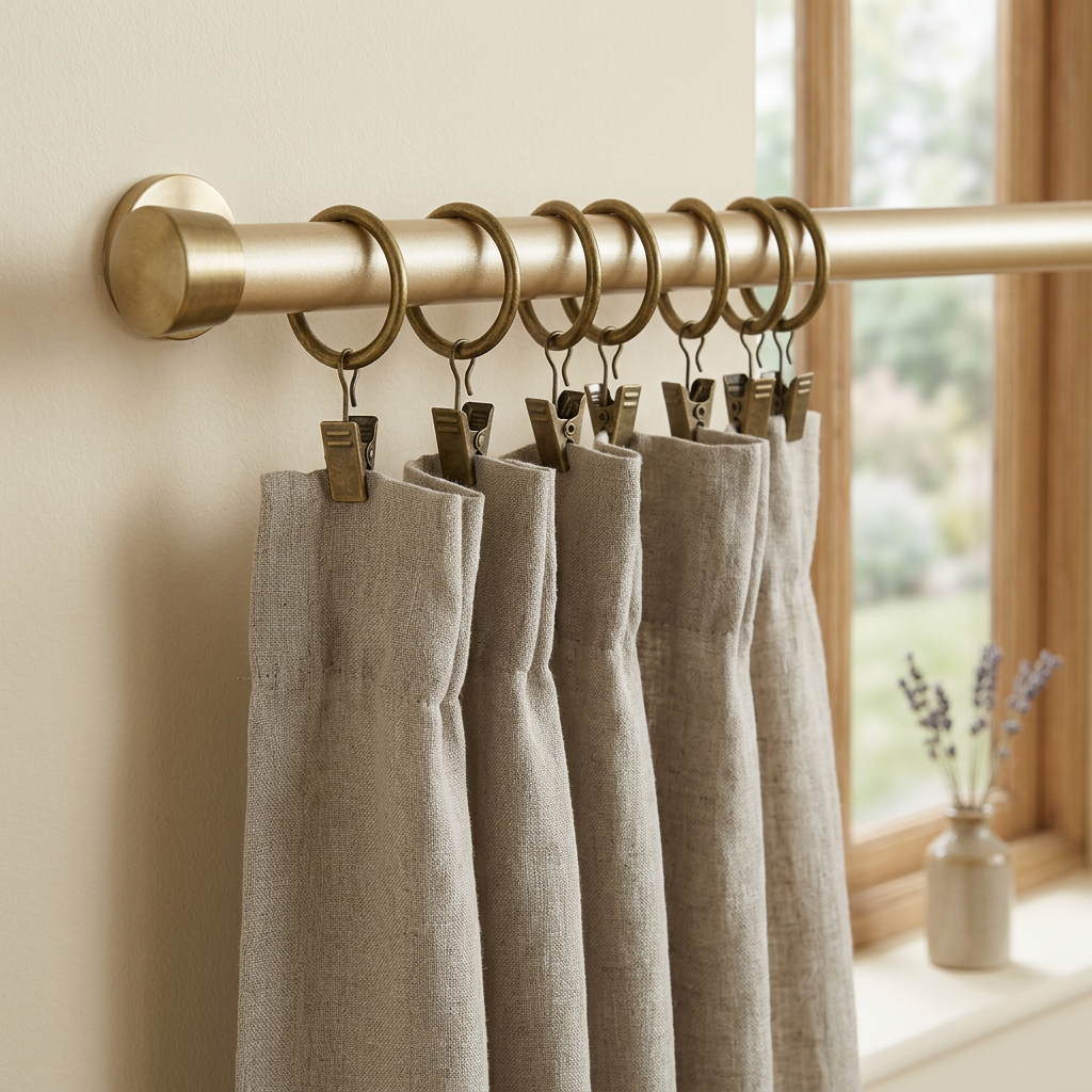 Anneaux clips pour rideaux