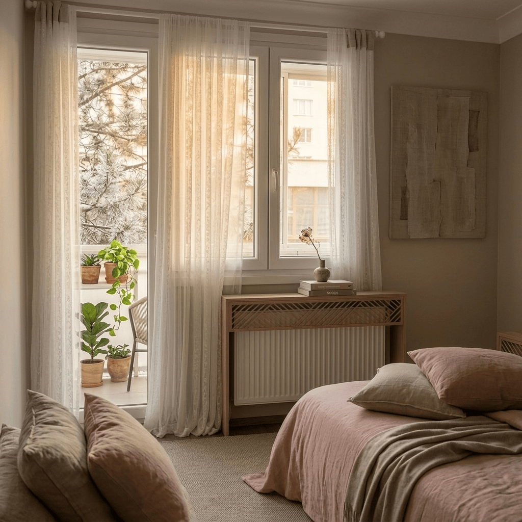 Rideau gaze de coton blanc Veloria