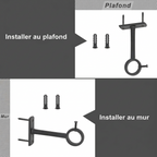 Fixation tringle rideau