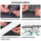 Anneaux clips pour rideaux