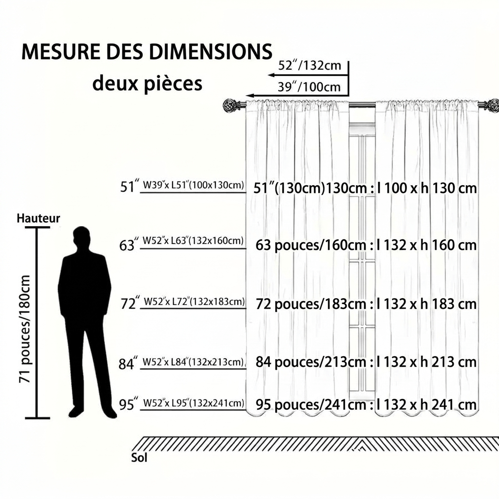 Rideau design pour salon Veloria
