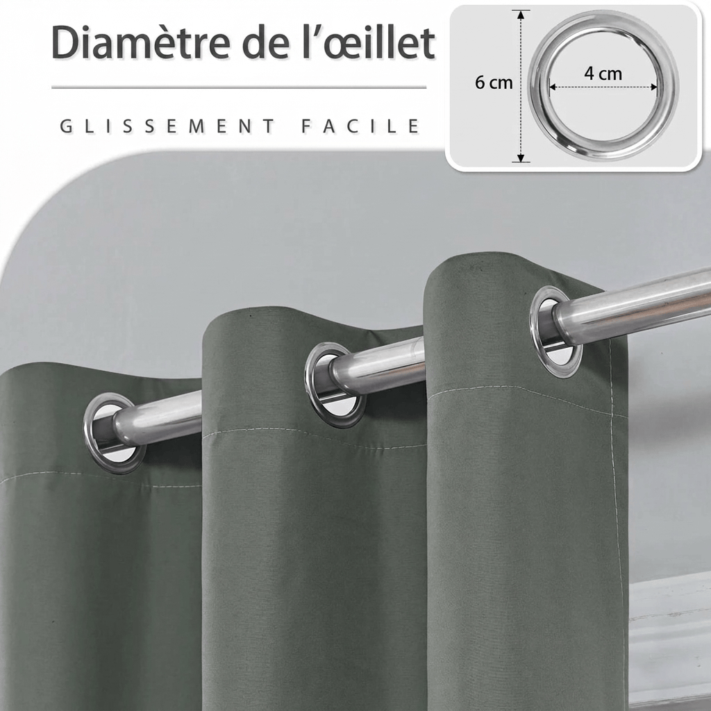 Double rideau occultant Veloria