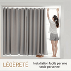 Double rideau occultant Veloria