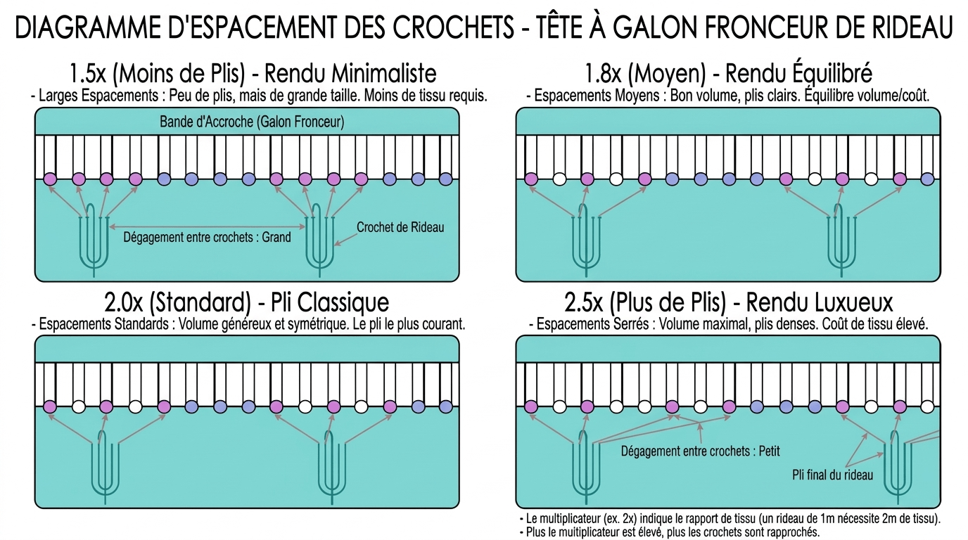 Crochet pour rideau rail Veloria