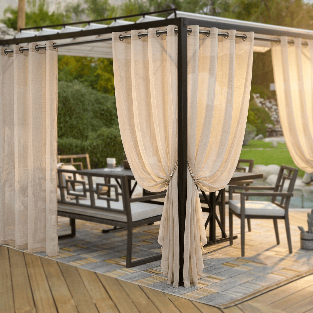 Rideau transparent extérieur Veloria