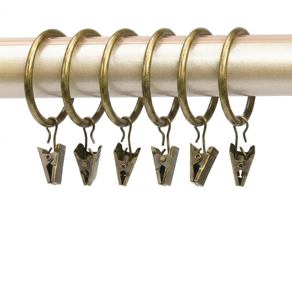 Anneaux clips pour rideaux