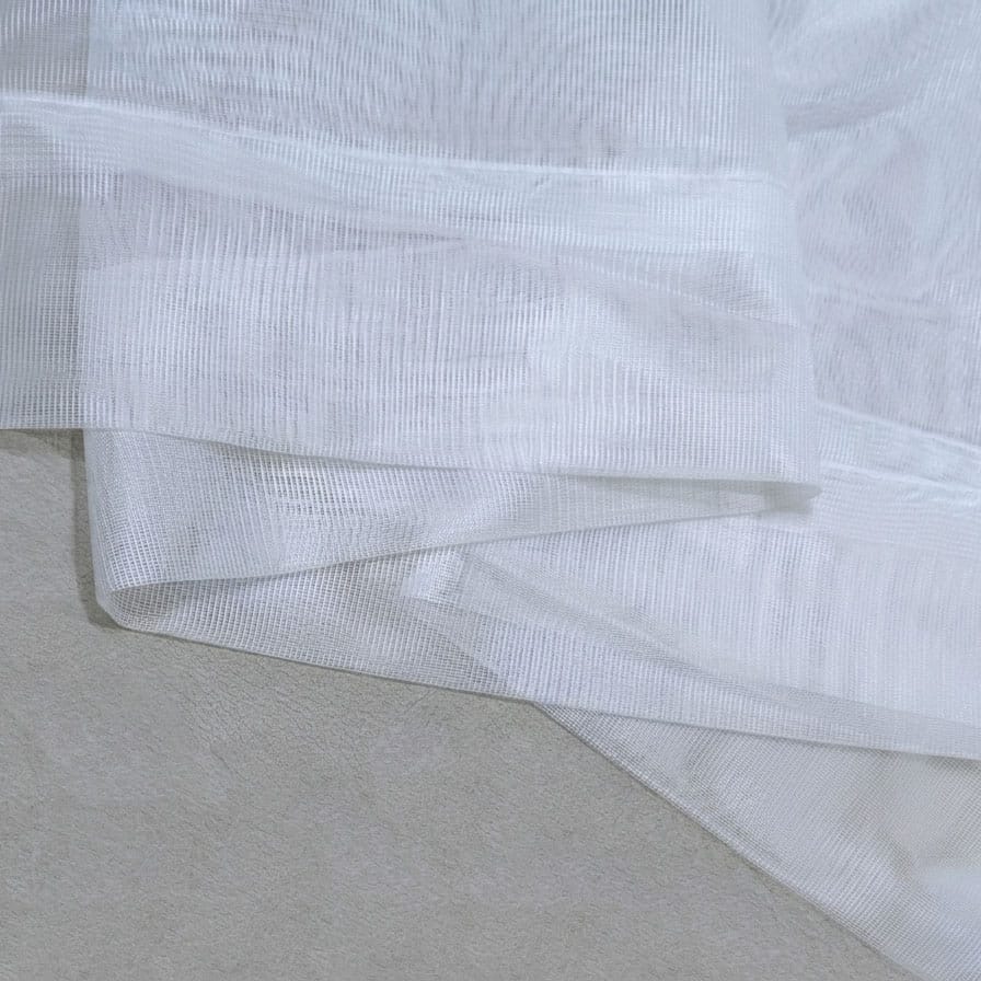 Rideau gaze de coton blanc Veloria