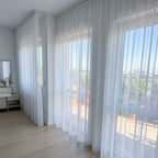 Rideau gaze de coton blanc Veloria