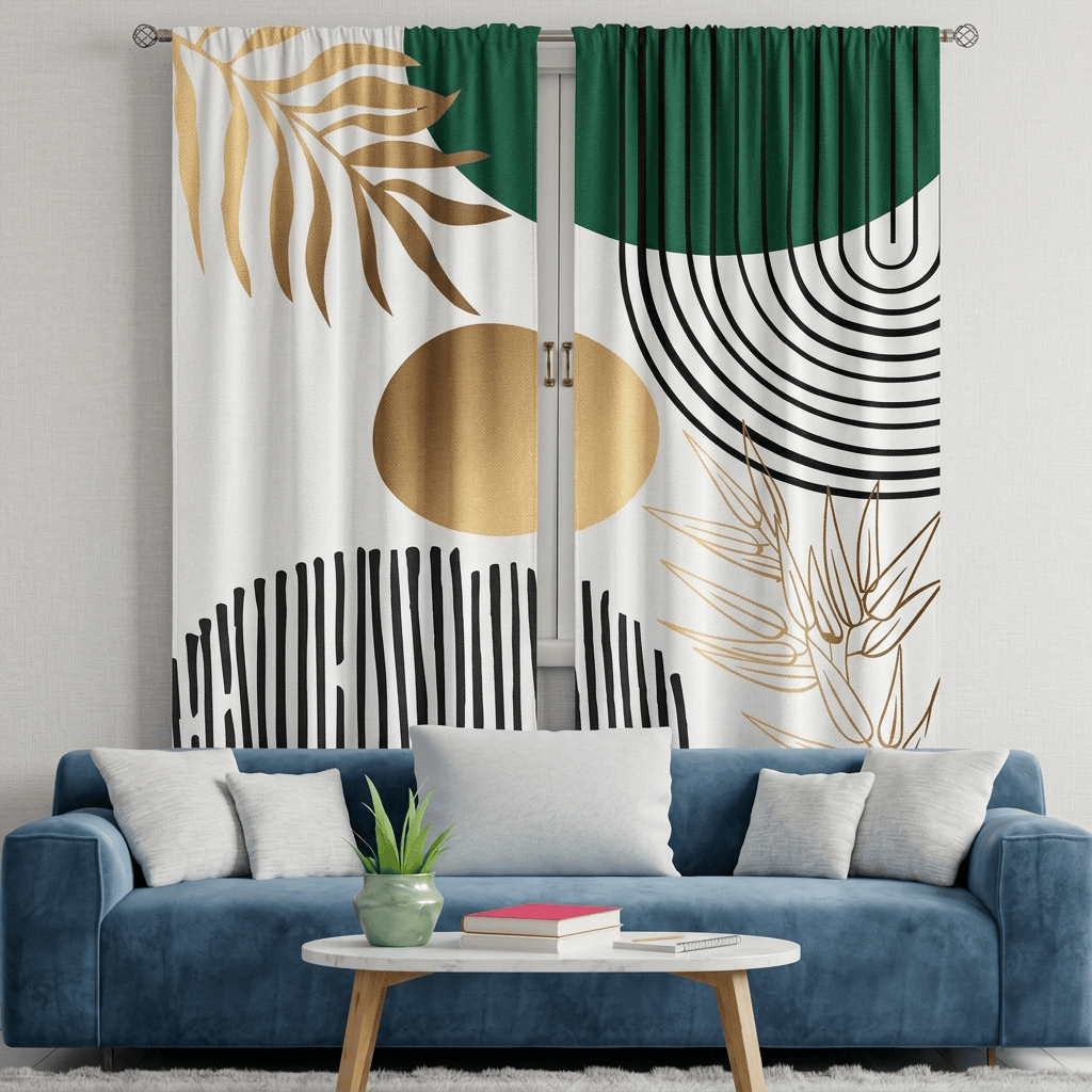 Rideau design pour salon Veloria