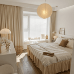 Rideau beige salon Veloria