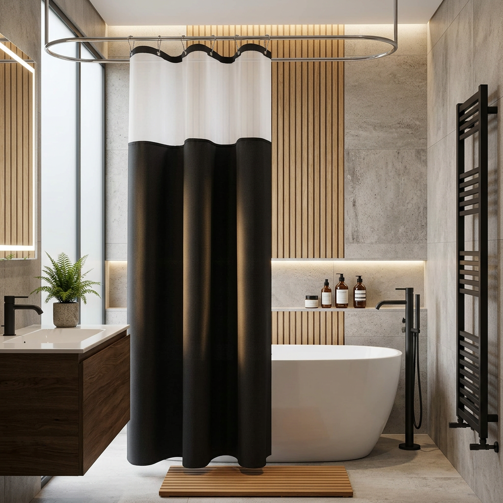 Rideau de douche lin