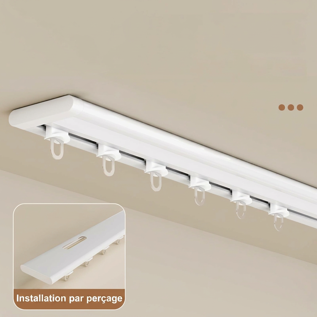 Rail rideau plafond